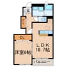 むくのき荘 1LDKの間取り