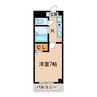 ソレイユ楠 1Kの間取り