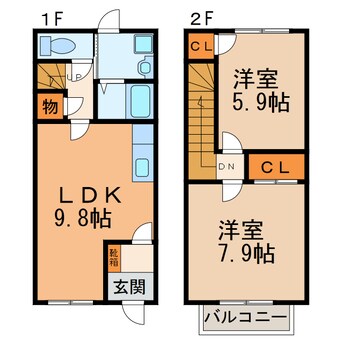 間取図 BrancheパインラトールＢ棟