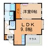 レジデンスＳｋｙ 1LDKの間取り