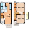 ラッフィナートＢ 2LDKの間取り