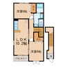 スカイパーク 2LDKの間取り