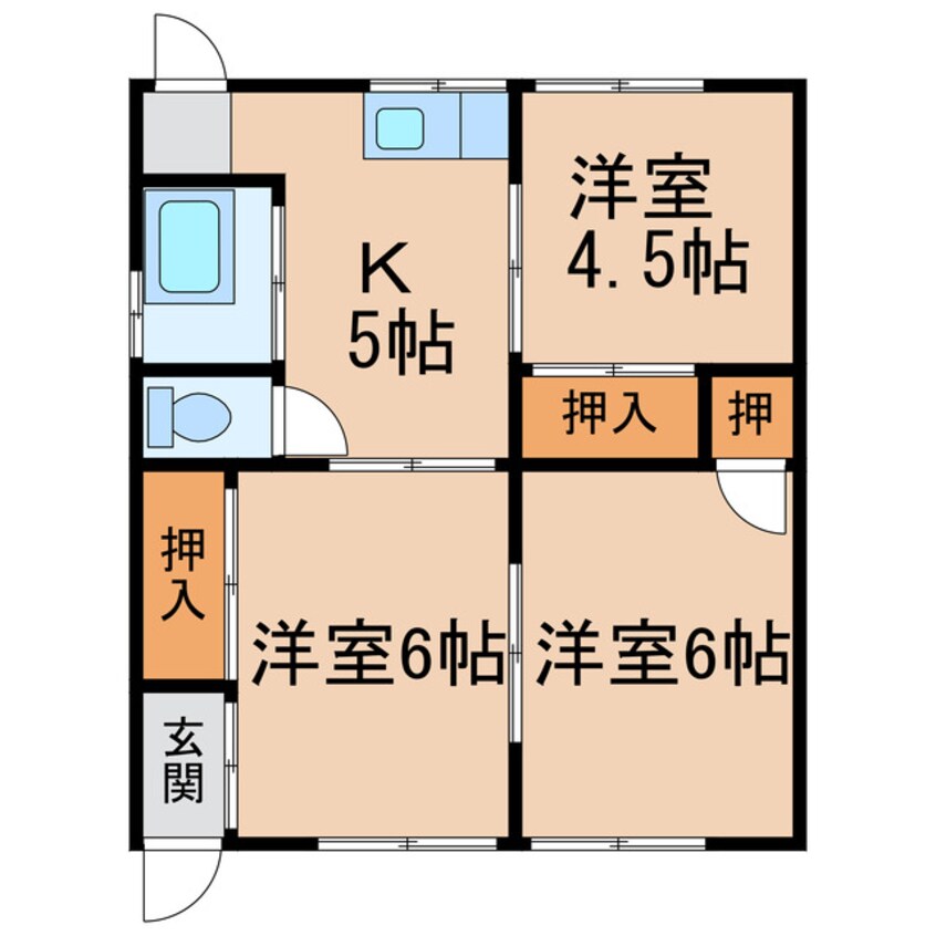 間取図 六軒屋町５丁目借家