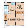 六軒屋町５丁目借家 3Kの間取り