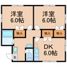 ナカノアパートメント 2DKの間取り