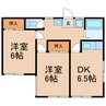 ナカノアパートメント 2DKの間取り