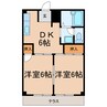 シティハイツ東川 2DKの間取り