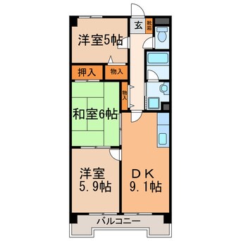 間取図 エスポワール丸新