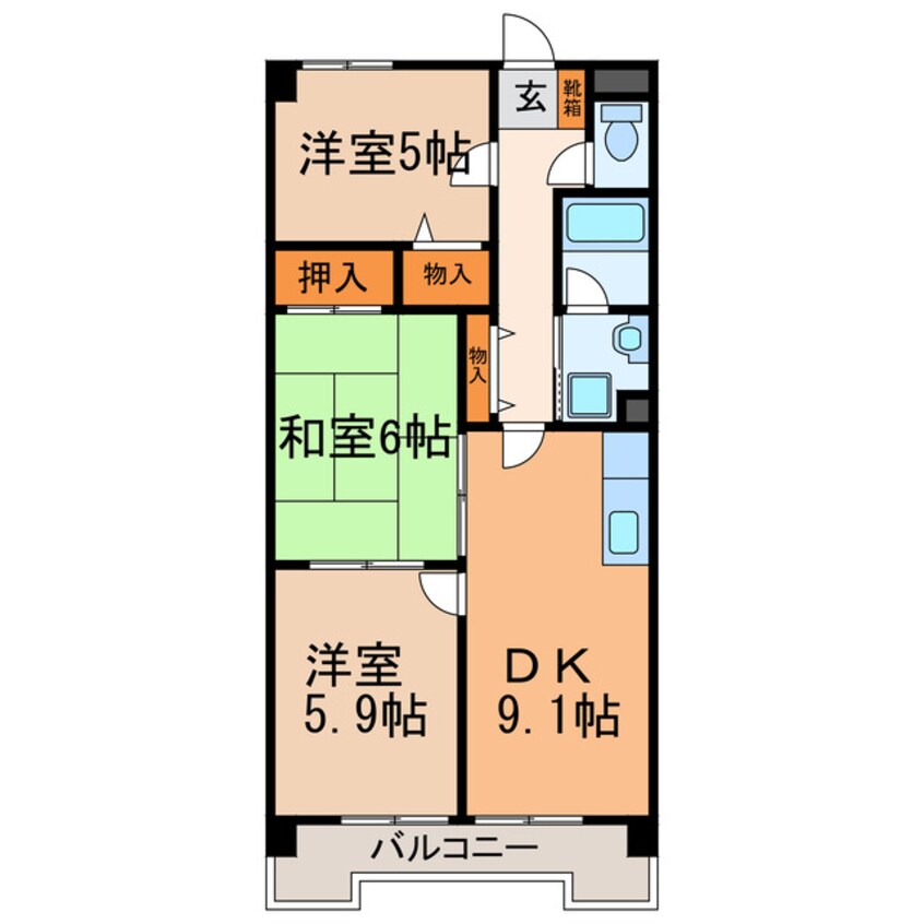 間取図 エスポワール丸新