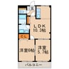 メゾン・ドゥミルⅡ 2LDKの間取り