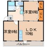 柏原農住団地Ｔ棟 2LDKの間取り