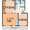 柏原農住団地Ｔ棟 2LDKの間取り