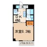 クレールｉ 1DKの間取り