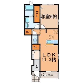 間取図 カーサ花の樹Ａ