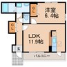 セレジェイラ 1LDKの間取り