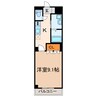 グリーングラス弐番館 1Kの間取り