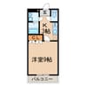 プチメゾン辰 1Kの間取り
