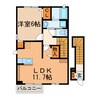 CASA セレーノ 1LDKの間取り