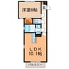 エスペランス勝川 1LDKの間取り
