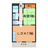 ジュージコーポ　No1 1LDKの間取り