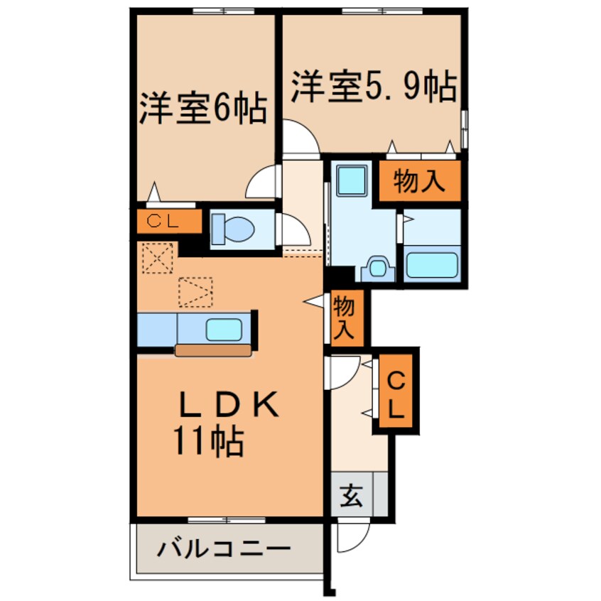 間取図 グランデイデアーレＢ