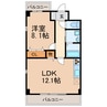 クレセールノース 1LDKの間取り