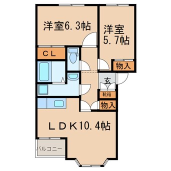 間取図 ベルメゾン（味美町）