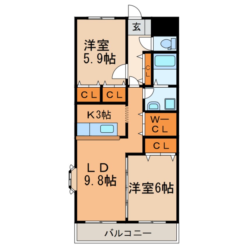 間取図 エスポアシャトレーン・コジマ