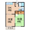 セレーナ 2DKの間取り