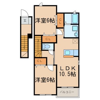 間取図 サウスコート楠