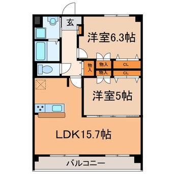 間取図 レージュ堀ノ内