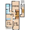 パークヒルズ城土 2DKの間取り