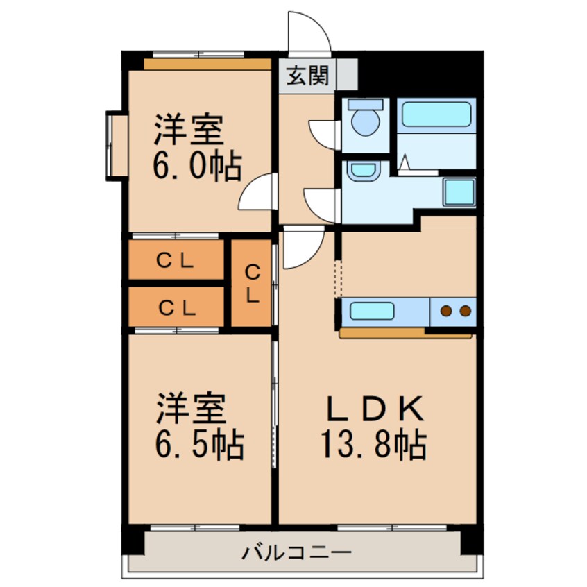 間取図 アビタシオン春日