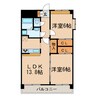 アビタシオン春日 2LDKの間取り