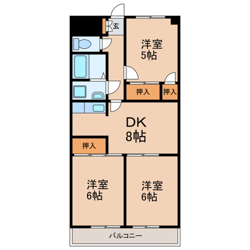 間取図 メゾンローゼ