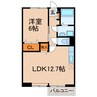 サンビレッヂⅡ 1LDKの間取り