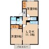 ドシル 2LDKの間取り