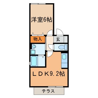 間取図 プリムローズ（如意申町）