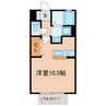 モナリエ穴橋 1Rの間取り