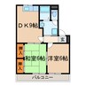 レジデンス光琳 2DKの間取り