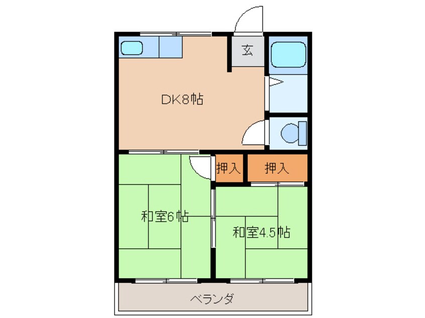 間取図 グリーンハイツ双葉