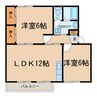 ファミールⅠ　Ａ棟 2LDKの間取り