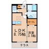 ハイツ新開 1LDKの間取り