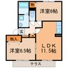 セジュール知多 2LDKの間取り