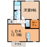エスポワール（豊山町中道） 1LDKの間取り