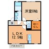 エスポワール（豊山町中道） 1LDKの間取り