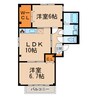 リーベン弥生 2LDKの間取り