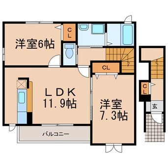 間取図 ドクターバード　Ｗ