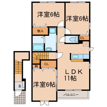 間取図 ドクターバード　Ｗ
