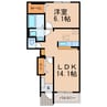 ドクターバード　Ｅ 1LDKの間取り